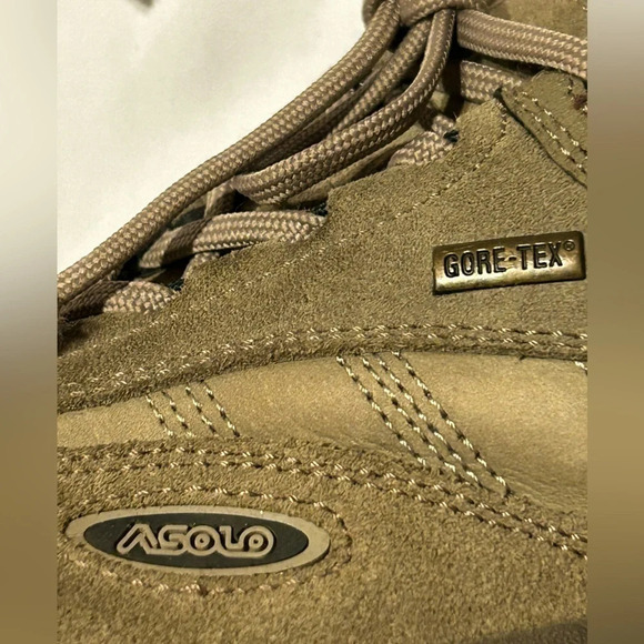 Asolo Gore-Tex beige Leather Lace up Hiking Shoes sneakers 7.5 - Picture 9 of 9